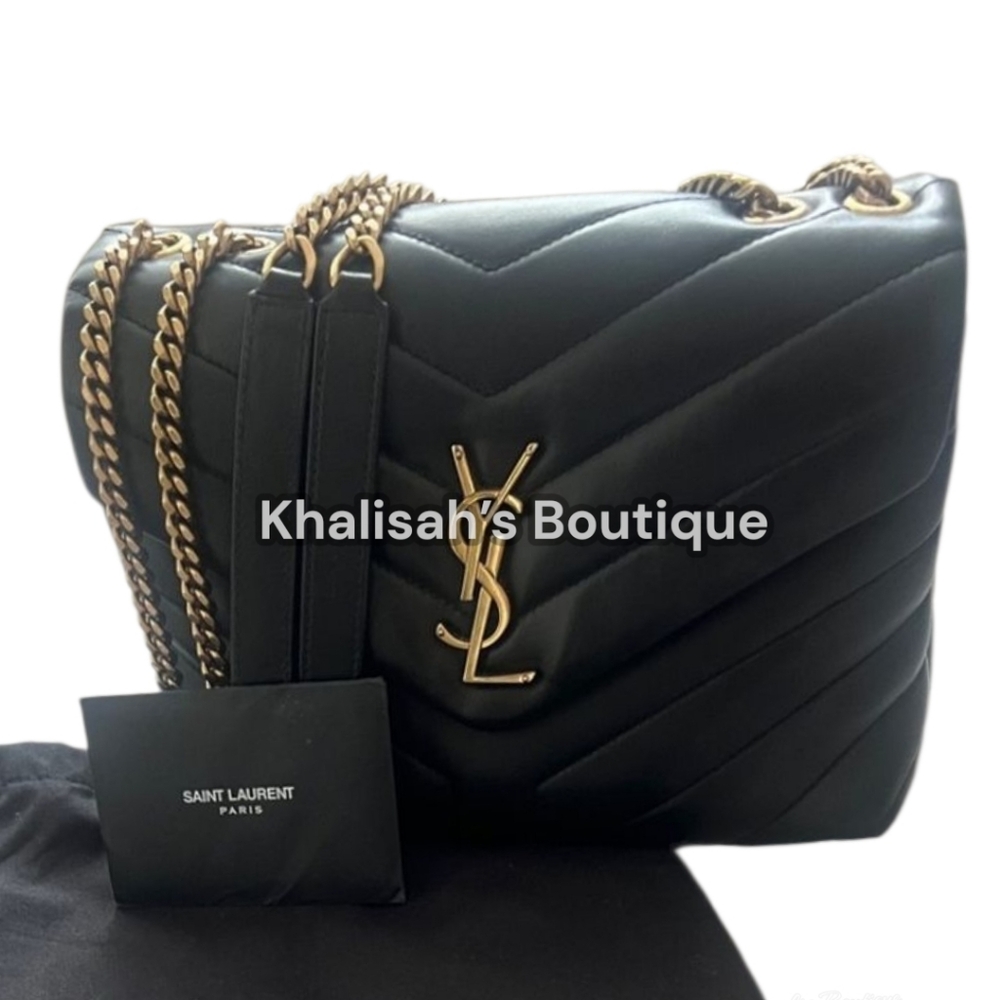 YSL SAINT LAURENT Loulou "Y" Small Quilted Leather Shoulder Bag MSRP $3,500 - Picture 13 of 16